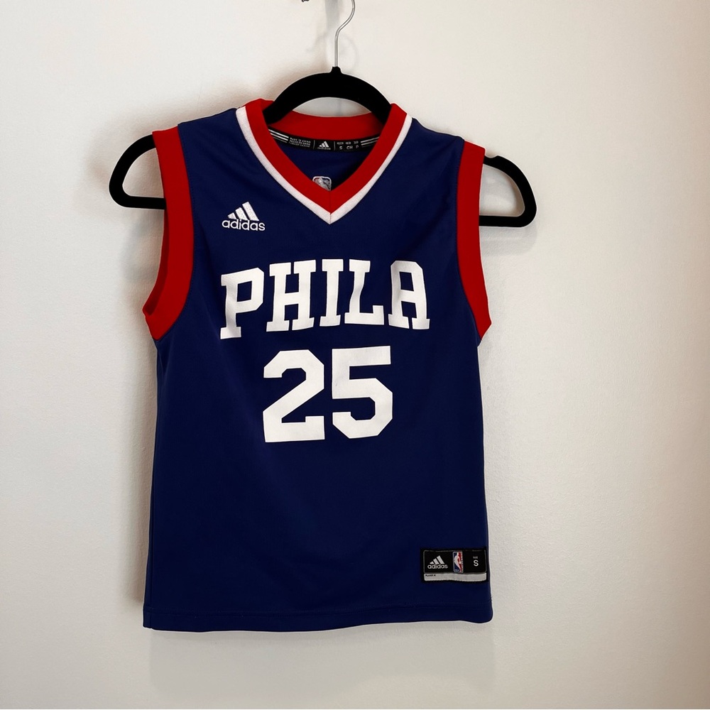 Nike NBA Philadelphia 76ers Simmons #25 Basketball Jersey Kid's Small Blue Phila - Picture 1 of 7